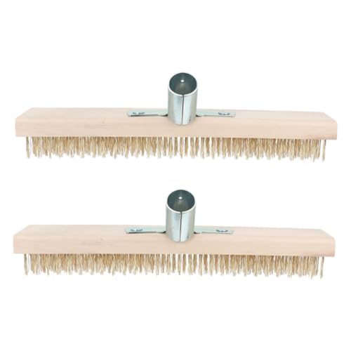 VICASKY 2 Stück Teiliges Kupferdraht Besen mit Robusten Stahlborsten zur Effektiven Entfernung von Korrosion Moos und Unkraut Pflastersteinen Terrassen und Gartenflächen Langlebig und VICASKY 2 Stück Teiliges Kupferdraht Besen mit Robusten Stahlborsten zur Effektiven Entfernung von Korrosion Moos und Unkraut Pflastersteinen Terrassen und Gartenflächen Langlebig und von VICASKY