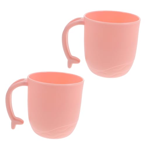 VICASKY 2 Stück Teiliges Zahnputzbecher Delfin Design Bruchsicherer Plastikbecher mit Griff Vielseitiger Zahnbürstenhalter und Spülbecher für Bad und Küche Farbenfroher Trinkbecher VICASKY 2 Stück Teiliges Zahnputzbecher Delfin Design Bruchsicherer Plastikbecher mit Griff Vielseitiger Zahnbürstenhalter und Spülbecher für Bad und Küche Farbenfroher Trinkbecher von VICASKY
