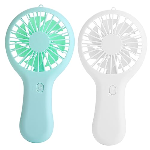 VICASKY 2 Stück Tragbarer Handventilator USB Aufladbar Kompakt für Reisen Büro und Freizeit Mini Tischventilator Weiß und Grün für Unterwegs VICASKY 2 Stück Tragbarer Handventilator USB Aufladbar Kompakt für Reisen Büro und Freizeit Mini Tischventilator Weiß und Grün für Unterwegs von VICASKY