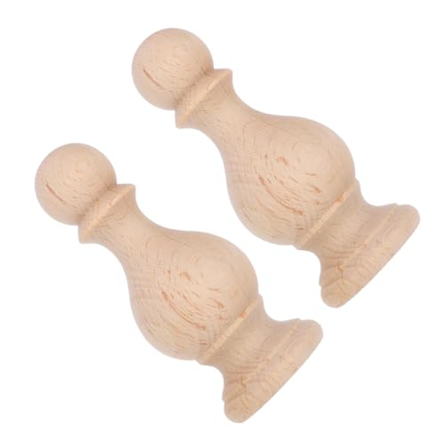 VICASKY 2 Stück Unbehandelte Holz Endstücke Holzschnitzerei Bettsäulen Dekorative Finials Möbelverzierung für Zuhause DIY Handwerk VICASKY 2 Stück Unbehandelte Holz Endstücke Holzschnitzerei Bettsäulen Dekorative Finials Möbelverzierung für Zuhause DIY Handwerk von VICASKY