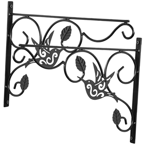 VICASKY 2 Stück Wandhalterung aus Eisen für Hängende Blumentöpfe und Laternen Robuste Blumenampel Halterung für Balkon Wohnzimmer Garten Vielseitiger Wandhaken für Pflanzen und von VICASKY