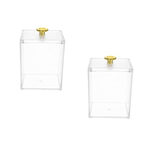VICASKY 2 Stück Wattestäbchen Behälter und Wattepad Box Teilig Transparenter Kosmetik Organizer für Schminktisch Staubdichtes Aufbewahrungsbox für Wattepads Baumwollstäbchen Kompakt und VICASKY 2 Stück Wattestäbchen Behälter und Wattepad Box Teilig Transparenter Kosmetik Organizer für Schminktisch Staubdichtes Aufbewahrungsbox für Wattepads Baumwollstäbchen Kompakt und von VICASKY