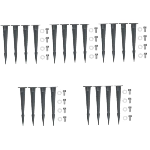 VICASKY 20 Stck. Teiliges Ersatz Metall Erdspieße für Solarleuchten Langlebige Aluminium Ground Stakes Rostfrei Leicht Einfach zu Montieren Geeignet für Garten Weg und Rasenbeleuchtung von VICASKY