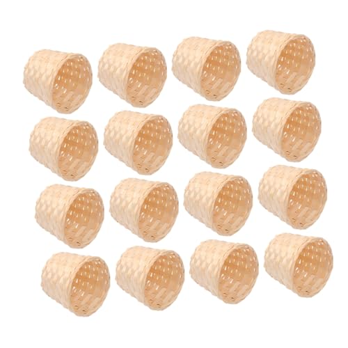 VICASKY 20 Stück Handgewebte Aufbewahrungskörbe Rustikale Mini Körbe für Desktop Regal und Schrank Kompakte Ordnungshelfer für Büro Zuhause und Kleine Gegenstände von VICASKY