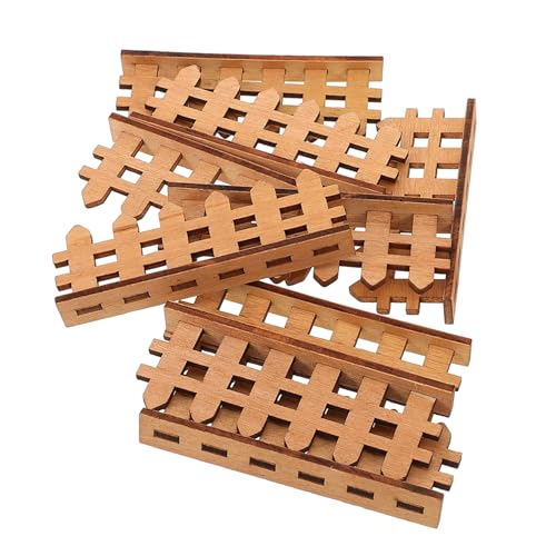 VICASKY 20 Stück Miniatur Gartenzaun Braune Holzdekoration für Micro Landschaften für Puppenhaus und DIY Projekte für Mini Garten und Kreative Handwerksideen VICASKY 20 Stück Miniatur Gartenzaun Braune Holzdekoration für Micro Landschaften für Puppenhaus und DIY Projekte für Mini Garten und Kreative Handwerksideen von VICASKY