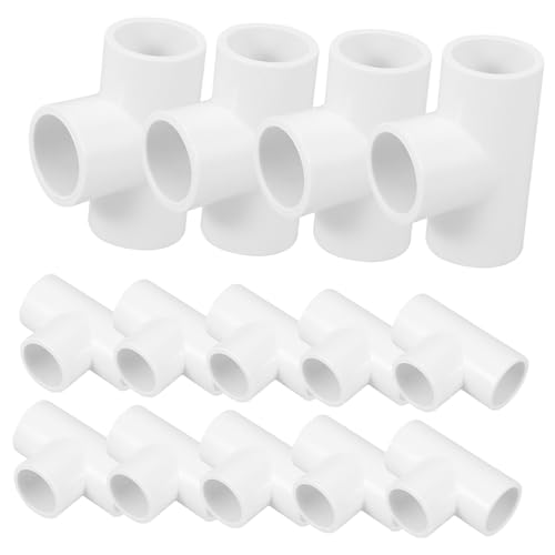 VICASKY 20 Stück PVC Adapter für Abfluss und Überlauf Rohrverbinder für Küchenspülen Installieren Rostbeständig und Vielseitig Einsetzbar von VICASKY