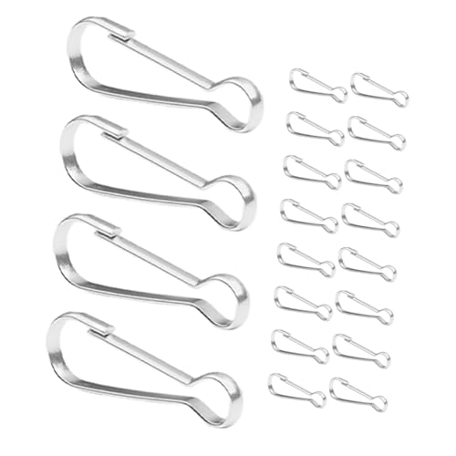 VICASKY 20 Stück Teiliges Federhaken Clip Langlebige Fahnenmast Ersatzteile Vielseitige Flaggenhalter für Boot Garten Outdoor Robustes Snap Clip Zubehör von VICASKY
