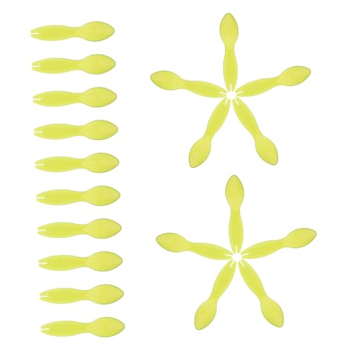 VICASKY 20 Stück Teiliges Kiwi Löffel aus Robustem Kunststoff Wiederverwendbar Multifunktionaler Fruchtschäler und Skinner mit Gabel zum Mühelosen Entkernen und Auslöffeln von Kiwis von VICASKY