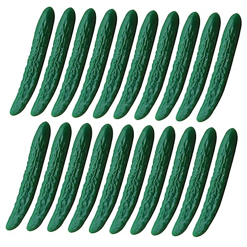 VICASKY 20 Stück Teiliges Mini Gurkenmodell Realistische Puppenhaus Dekoration Detailgetreue Miniatur Gurken für DIY Basteln Micro Landschaft Kinderfreundlich und Robust von VICASKY