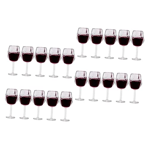 VICASKY 20 Stück Teiliges Miniatur Weinglas aus Langlebigem Resin Realistische Mini Goblets Tiefrot Farbecht und Fein Gearbeitet als Puppenhaus Deko und Micro Landscape Accessoire VICASKY 20 Stück Teiliges Miniatur Weinglas aus Langlebigem Resin Realistische Mini Goblets Tiefrot Farbecht und Fein Gearbeitet als Puppenhaus Deko und Micro Landscape Accessoire von VICASKY