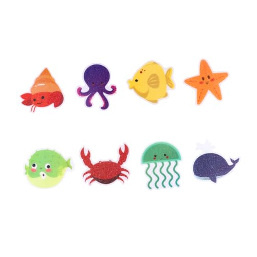 VICASKY 20 Stück rutschfeste Badewannen Aufkleber Meerestiere Cartoon Design für Badezimmer Selbstklebend Langlebig Sicherer Halt Glatten Oberflächen rutschfeste Schutzfolie für Badewanne von VICASKY