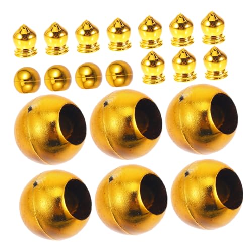 VICASKY 20stücke Goldene Flaggenmast Topper Dekorative Finial-Kugeln Für Kleine Wimpelstangen Für Garten Und Hausflaggen-Dekorationen Installieren Und Wiederverwendbar von VICASKY