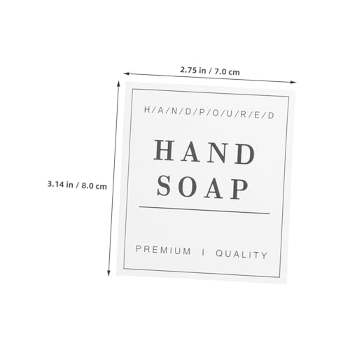 VICASKY 24 Blatt wasserdichte Badezimmer Etiketten PVC Selbstklebend für Seifenspender Handseife Shampoo Flaschen Aufkleber für Bad Organisation und Reiseflaschen von VICASKY