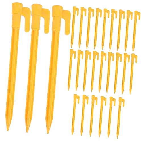VICASKY 24 Stück Teiliges Zelt Heringe Robustem Kunststoff Gelbe Zeltnägel mit Flachem Kopf Rostfrei und Wiederverwendbar Windfeste Camping Zubehör für Zelte Markisen und Strandmatten VICASKY 24 Stück Teiliges Zelt Heringe Robustem Kunststoff Gelbe Zeltnägel mit Flachem Kopf Rostfrei und Wiederverwendbar Windfeste Camping Zubehör für Zelte Markisen und Strandmatten von VICASKY