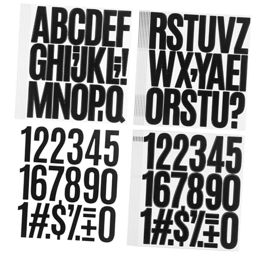 VICASKY 24Blätter Buchstaben und Zahlenaufkleber Wetterfeste Vinyl Aufkleber für Briefkästen Autos Notizbücher Fenster und Türen Selbstklebend Einfache Anwendung von VICASKY