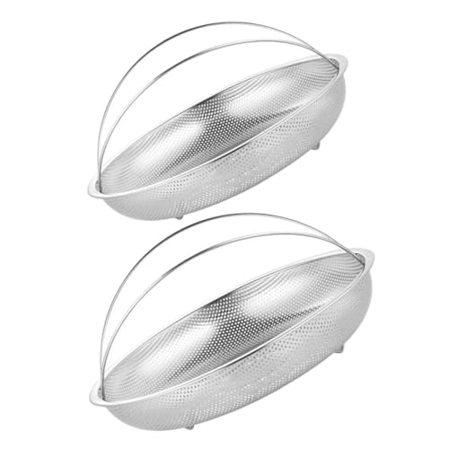 VICASKY 2Stücke Dampfkorb aus für Topf Dampfgarer Rack mit Griff Multifunktional für Gemüse und Obst Langlebig und Hitzebeständig von VICASKY