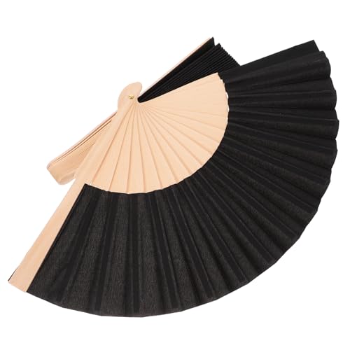 VICASKY 2Stücke Faltventilator Handventilator Vintage Schwarzer Stofffächer für Hochzeit Party Leicht Tragbar Design Langlebig Vielseitig VICASKY 2Stücke Faltventilator Handventilator Vintage Schwarzer Stofffächer für Hochzeit Party Leicht Tragbar Design Langlebig Vielseitig von VICASKY