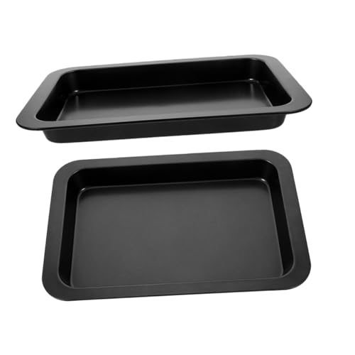 VICASKY 2Stücke Rechteckige Keks Backform aus Kohlenstoffstahl Langlebiges Backwerkzeug für DIY Backen Leicht zu Reinigen und Platzsparend für Kuchen und Gebäck von VICASKY