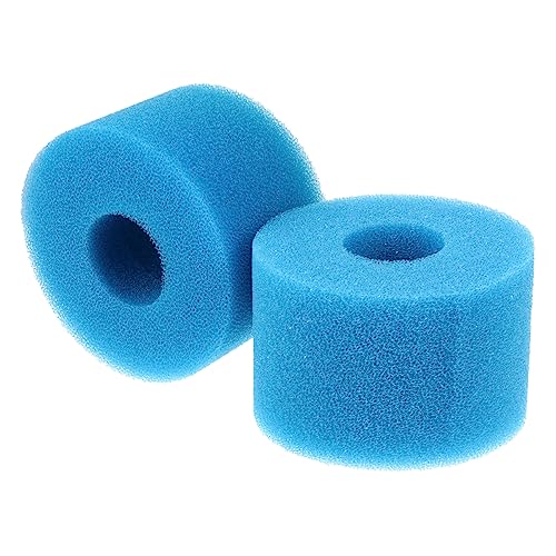 VICASKY 2Stücke Wiederverwendbare Schwimmbadfilter Schwämme Flexible Filterpatronen für Poolpumpen Leicht zu Reinigen und Langlebig Geeignet für Pool Aquarium und Badezimmer von VICASKY