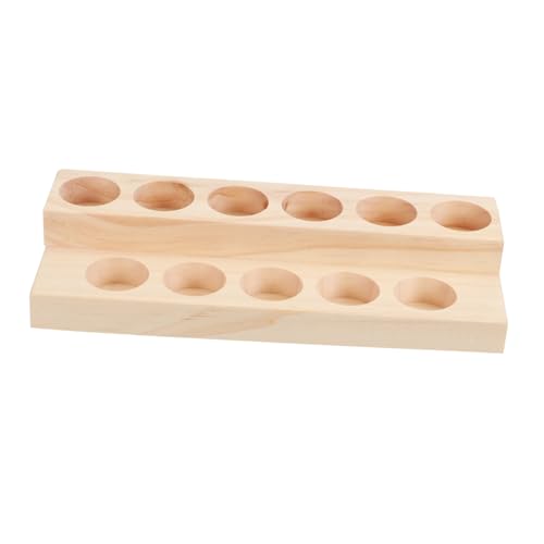 VICASKY 2Stufen Flaschenhalter für Ätherische Öle Multifunktionales Holzregal zur Aufbewahrung und Präsentation von Düften Lippenstiften und von VICASKY