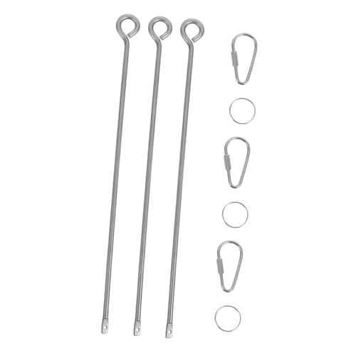 VICASKY 3 STÜCKE Edelstahl Vogelfutterhalter für Kleine Vögel Sicherer Obst und Gemüsehalter Stabiles Futterspieß Tool zum Aufhängen für Wellensittiche Nymphensittiche und Papageien von VICASKY