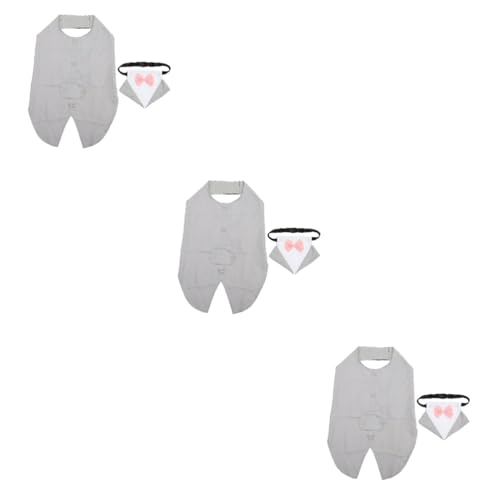 VICASKY 3 Sätze Hundesuit Hochzeit Welpen Kostüm mit Dreieckstuch Komfortabel Fein Verarbeitet für Festtage Partys Einfache Handhabung Einzigartiges Design für Kleine und Mittlere Hunde VICASKY 3 Sätze Hundesuit Hochzeit Welpen Kostüm mit Dreieckstuch Komfortabel Fein Verarbeitet für Festtage Partys Einfache Handhabung Einzigartiges Design für Kleine und Mittlere Hunde von VICASKY