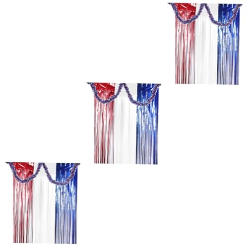 VICASKY 3 Sätze Teiliges of July Party Deko Flagge Lametta Vorhang Tinsel Girlande Bunte Independence Day Dekoration für Fenster Türen Bühne Foto Hintergrund Langlebig und Einfach VICASKY 3 Sätze Teiliges of July Party Deko Flagge Lametta Vorhang Tinsel Girlande Bunte Independence Day Dekoration für Fenster Türen Bühne Foto Hintergrund Langlebig und Einfach von VICASKY