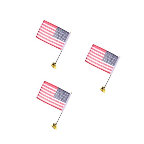 VICASKY 3 Sätze Teleskopischer Fahnenmast Auto mit Starkem Saugnapf Halterung Rostfreier Fahnenhalter für Fahrzeugparaden Wetterfester Flaggenmastständer Geeignet für Außeneinsatz von VICASKY