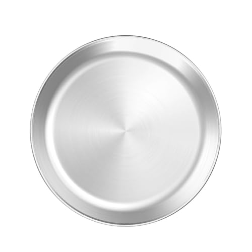 VICASKY 3 Stck. Edelstahl Pizzateller Rund Backplatte Hitzebeständig Robust für Grill Kuchen Snacks Vielseitiges Serviergeschirr für Zuhause Restaurant Bar VICASKY 3 Stck. Edelstahl Pizzateller Rund Backplatte Hitzebeständig Robust für Grill Kuchen Snacks Vielseitiges Serviergeschirr für Zuhause Restaurant Bar von VICASKY