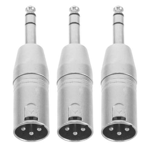 VICASKY 3 Stück 1/4 Zoll Trs-auf-xlr-adapter, Stecker Auf 6,35 Mm, Symmetrische Vierteladapter Für Mischpulte, Mikrofone, Aufnahmezubehör VICASKY 3 Stück 1/4 Zoll Trs-auf-xlr-adapter, Stecker Auf 6,35 Mm, Symmetrische Vierteladapter Für Mischpulte, Mikrofone, Aufnahmezubehör von VICASKY
