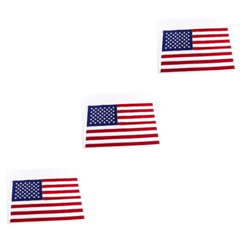 VICASKY 3 Stück Amerikanische Stickflagge aus Besticktem Oxford Stoff Robuste Outdoor Fahne mit Gestickten Sternen für Paraden Sportevents und Gartendekoration VICASKY 3 Stück Amerikanische Stickflagge aus Besticktem Oxford Stoff Robuste Outdoor Fahne mit Gestickten Sternen für Paraden Sportevents und Gartendekoration von VICASKY