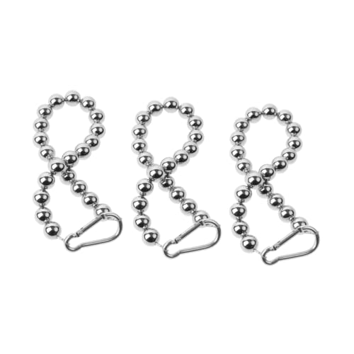 VICASKY 3 Stück Edelstahl Flaggenmast Befestigungsringe Beaded Retainer Rings Wetterfest für Innen Außen Fahnenmast Zubehör Elegant und Langlebig von VICASKY