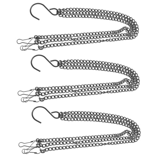 VICASKY 3 Stück Hängende Blumenampel Ketten Metallkette für Blumentöpfe Vogelhäuschen Laternen Verstellbare Aufhängung Langlebig und Installieren Hochbelastbar und VICASKY 3 Stück Hängende Blumenampel Ketten Metallkette für Blumentöpfe Vogelhäuschen Laternen Verstellbare Aufhängung Langlebig und Installieren Hochbelastbar und von VICASKY