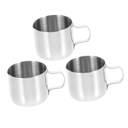 VICASKY 3 Stück Milchaufschäumer Teilig Ergonomische Kännchen für Perfektes Aufschäumen von Milch für Espresso Cappuccino und Heiße Leicht zu Reinigen und Praktisch für Täglichen Gebrauch von VICASKY