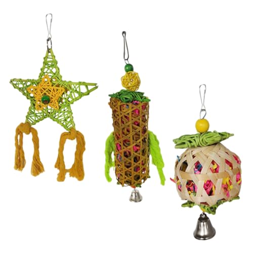 VICASKY 3 Stück Papageien Kauspielzeug aus Sicherem Material für Wellensittiche und Kleine Vögel Fördert Gesunde Zähne Zerstörungsverhalten für Vogelspielplatz und Zufällige Farbe VICASKY 3 Stück Papageien Kauspielzeug aus Sicherem Material für Wellensittiche und Kleine Vögel Fördert Gesunde Zähne Zerstörungsverhalten für Vogelspielplatz und Zufällige Farbe von VICASKY