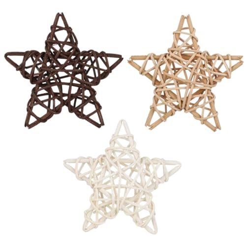 VICASKY 3 Stück Rattan Deko Kugeln Sternförmige Weidenbälle für Tischdekoration Weihnachtsbaum und DIY Projekte und Natur für Hochzeiten und Festlichkeiten VICASKY 3 Stück Rattan Deko Kugeln Sternförmige Weidenbälle für Tischdekoration Weihnachtsbaum und DIY Projekte und Natur für Hochzeiten und Festlichkeiten von VICASKY