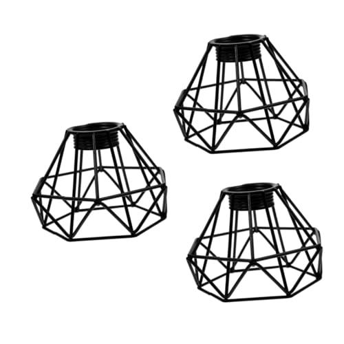VICASKY 3 Stück Retro Metall Lampenschirm Eisenkunst Draht Design Vintage Deckenlampe Lampenschirm Abdeckung für Kronleuchter Wohnzimmer Beleuchtung Schwarz VICASKY 3 Stück Retro Metall Lampenschirm Eisenkunst Draht Design Vintage Deckenlampe Lampenschirm Abdeckung für Kronleuchter Wohnzimmer Beleuchtung Schwarz von VICASKY