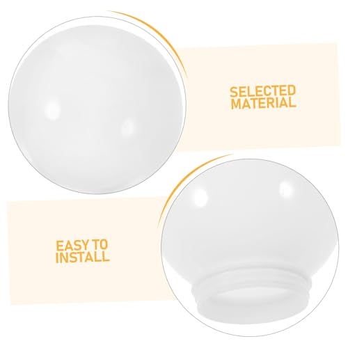 VICASKY 3 Stück Teiliges Acryl Lampenschirme Kugel Outdoor Lampenschirm Ersatz für Wand Straßenlampen Leicht Robust und Einfach zu Montieren von VICASKY
