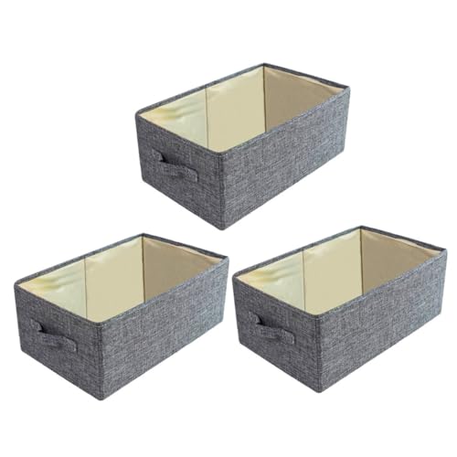 VICASKY 3 Stück Teiliges Aufbewahrungsbox Griffen Faltbare Stoffkisten Vielseitig für Kleidung Decken und Robust und Platzsparend für Schrank und Regal VICASKY 3 Stück Teiliges Aufbewahrungsbox Griffen Faltbare Stoffkisten Vielseitig für Kleidung Decken und Robust und Platzsparend für Schrank und Regal von VICASKY