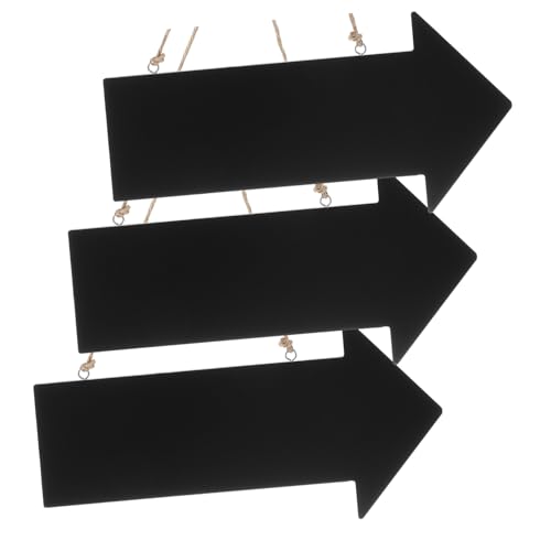 VICASKY 3 Stück Teiliges Hölzernes Pfeilschild mit Diy-tafel Leicht zu Befestigen Beschriftbar als Orientierungshilfe für Bar Pub Hochzeit Empfang und Feierdekoration von VICASKY