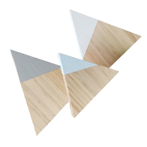 VICASKY 3 Stück Teiliges Holz Berg Deko Rustikale Mountain Tischdeko Kompakte Holz Bergform Aufsteller Vielseitig für Wohnzimmer Regal Kamin und Esstisch Geschenkidee für Familie und von VICASKY