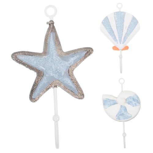 VICASKY 3 Stück Teiliges Mediterrane Wandhaken aus Robuste Handtuch und Garderobenhaken mit Design für Bad und Wohnzimmer Dekorative Aufhängung zur Stilvollen Raumgestaltung von VICASKY
