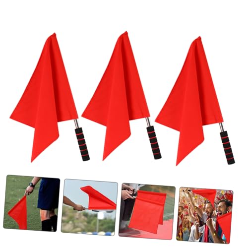 VICASKY 3 Stück Teiliges Signalflaggen aus Rostfreiem Stahl Handliche Verkehrs und Schiedsrichterwarnflaggen Leicht Praktisch für Sport und Verkehrssicherheit für Linienrichter und VICASKY 3 Stück Teiliges Signalflaggen aus Rostfreiem Stahl Handliche Verkehrs und Schiedsrichterwarnflaggen Leicht Praktisch für Sport und Verkehrssicherheit für Linienrichter und von VICASKY