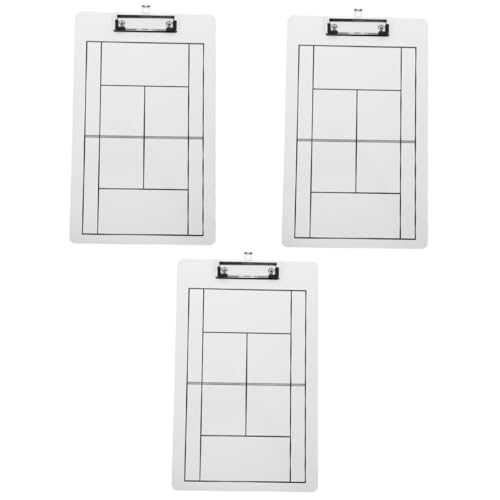 VICASKY 3 Stück Tennis Hockey-strategieboard PVC Trocken Abwischbar Langlebig Coaching-tafel Klemmbrett für Wettkampf und Training Wiederbeschreibbar für Trainer zur Taktikanpassung VICASKY 3 Stück Tennis Hockey-strategieboard PVC Trocken Abwischbar Langlebig Coaching-tafel Klemmbrett für Wettkampf und Training Wiederbeschreibbar für Trainer zur Taktikanpassung von VICASKY