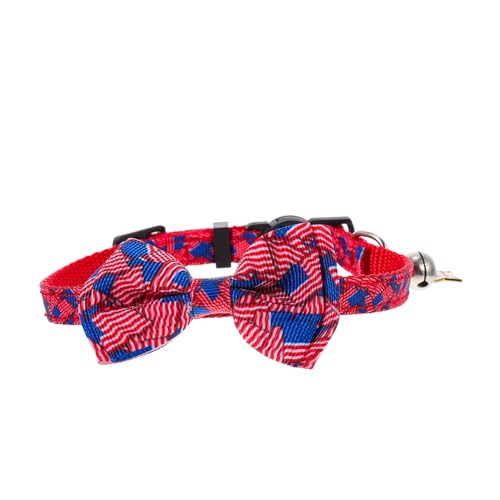 VICASKY 3 Stück Verstellbares Haustier mit Us Flagge Dekoratives und Hundehalsband Bow Tie Design Metallverschluss Bequem und Geeignet für Unabhängigkeitstag und Alltag von VICASKY