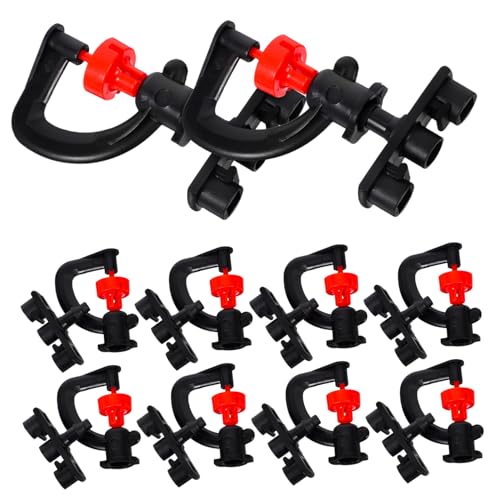 VICASKY 30 Stck. Wassersparende Sprühkopf Wassernebeldüse Gartenaufhängungsdüse Mikrosprinkleranschluss sprühregner Rasennebeldüse Sprinkler-Zerstäuberdüse Fontänendüse Schwarz von VICASKY