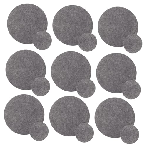 VICASKY 30 Stück Runde Filzgeschirr Trenner Schutzpolster für Töpfe Pfannen Geschirr zum Lagern Schützen von Porzellan von VICASKY