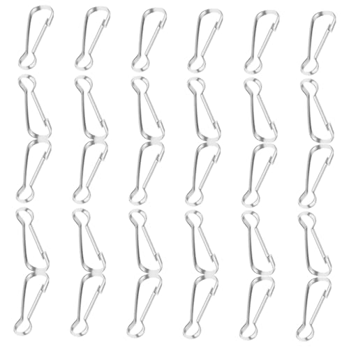 VICASKY 30 Stück Teiliges Edelstahl Fahnenmast Clips Langlebige Federklemmen Wetterfeste Flaggenhalter für Outdoor Verwendung Einfache Befestigung Vielseitige Fahnenmast Zubehör von VICASKY
