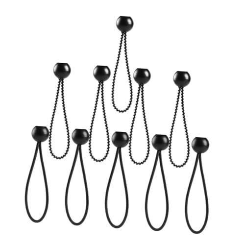 VICASKY 30 Stück Teiliges Elastische Ball Bungee seile Strapazierfähige Gummischlaufen Vielseitig für Camping Zeltbefestigung Gepäckfixierung Wetterfest und Leicht Transportierbar Schwarz von VICASKY