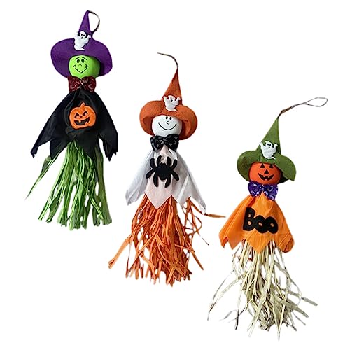VICASKY 3stücke Hängende Geisterfigur Halloween Dekoration Für Schreibtisch Partybedarf Bezaubernde Geisterpuppe Zarte Dekoration Für Haushalt Büro von VICASKY